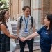International graduate students shake hands as they start a new journey at Rice